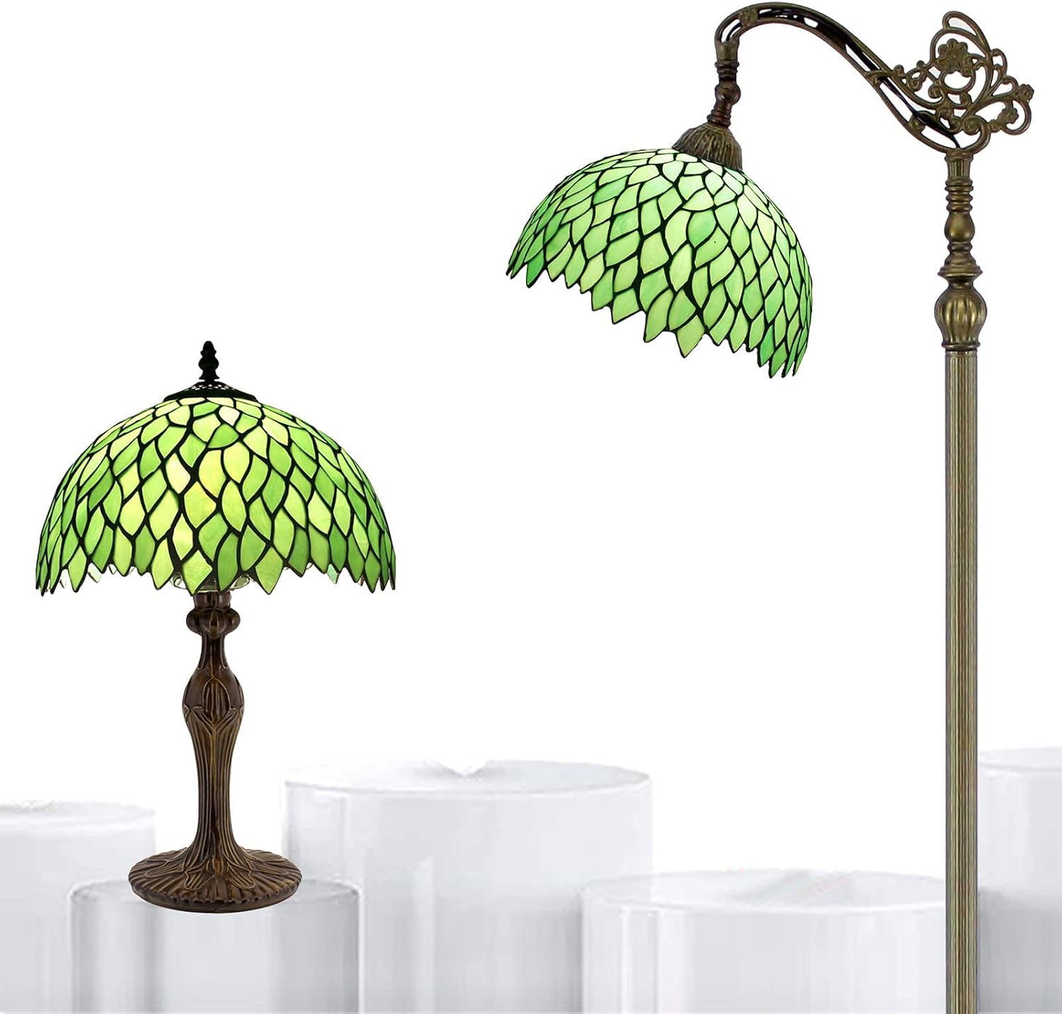 WERFACTORY Tiffany Lamp Series Stained Glass Style Lampshade Decorative Living Room Bedroom