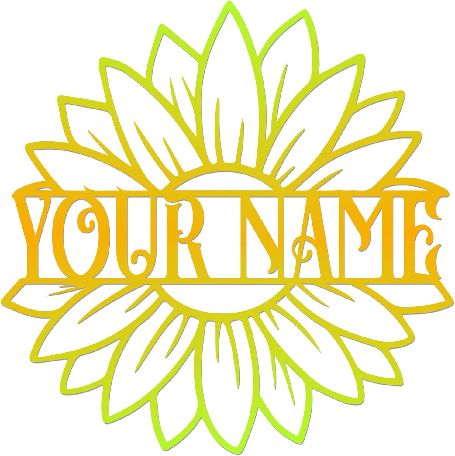 Custom Sunflowers LED Metal Tin Sign Wall Plaque Art, She Shed Wall Plaque, Personalized Gifts For Her, Florist, Flower Lover Gardeners, Spring Flower Farm Fresh Yard Decorations Outdoors (01 w/o lights)