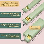 7 Day Pillar | Weekly Travel Pill Box | Easy Open Tablet Organizer - 7 Compartments | Premium Pill Box for Daily Medication, Supplements, Vitamins | No