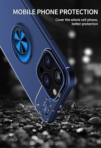 Miniatura 3 de Asuwish Funda protectora para iPhone 13 Pro de 6.1 pulgadas con protector de pantalla de vidrio templado y soporte de anillo para celda protectora