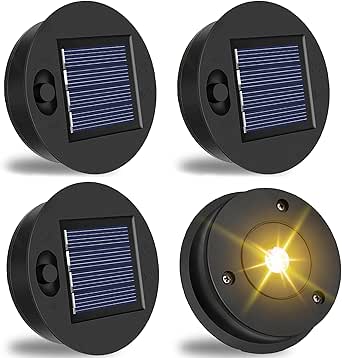 Yuragim Solarleuchten Ersatz Deckel - 2 Stück Mit Flammen-Effekt