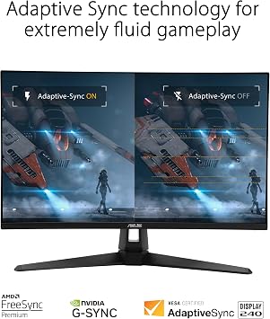 ASUS TUF Gaming 27 1440P Gaming Monitor (VG27AQM1A) - QHD (2560 x 1440), 260Hz, 1ms, Fast IPS, Extreme Low Motion Blur Sync, Freesync Premium, G-SYNC Compatible, DisplayHDR400,
