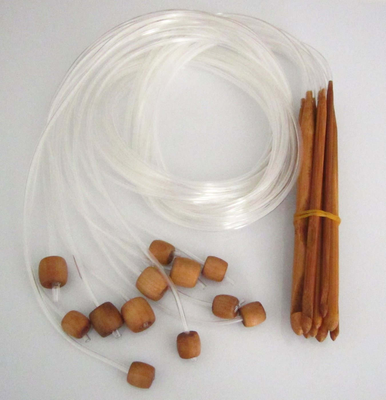 12 Sizes Afghan Tunisian Bamboo Crochet Hooks 3.0 MM to 10.0 MM With Flexible Plastic Cable