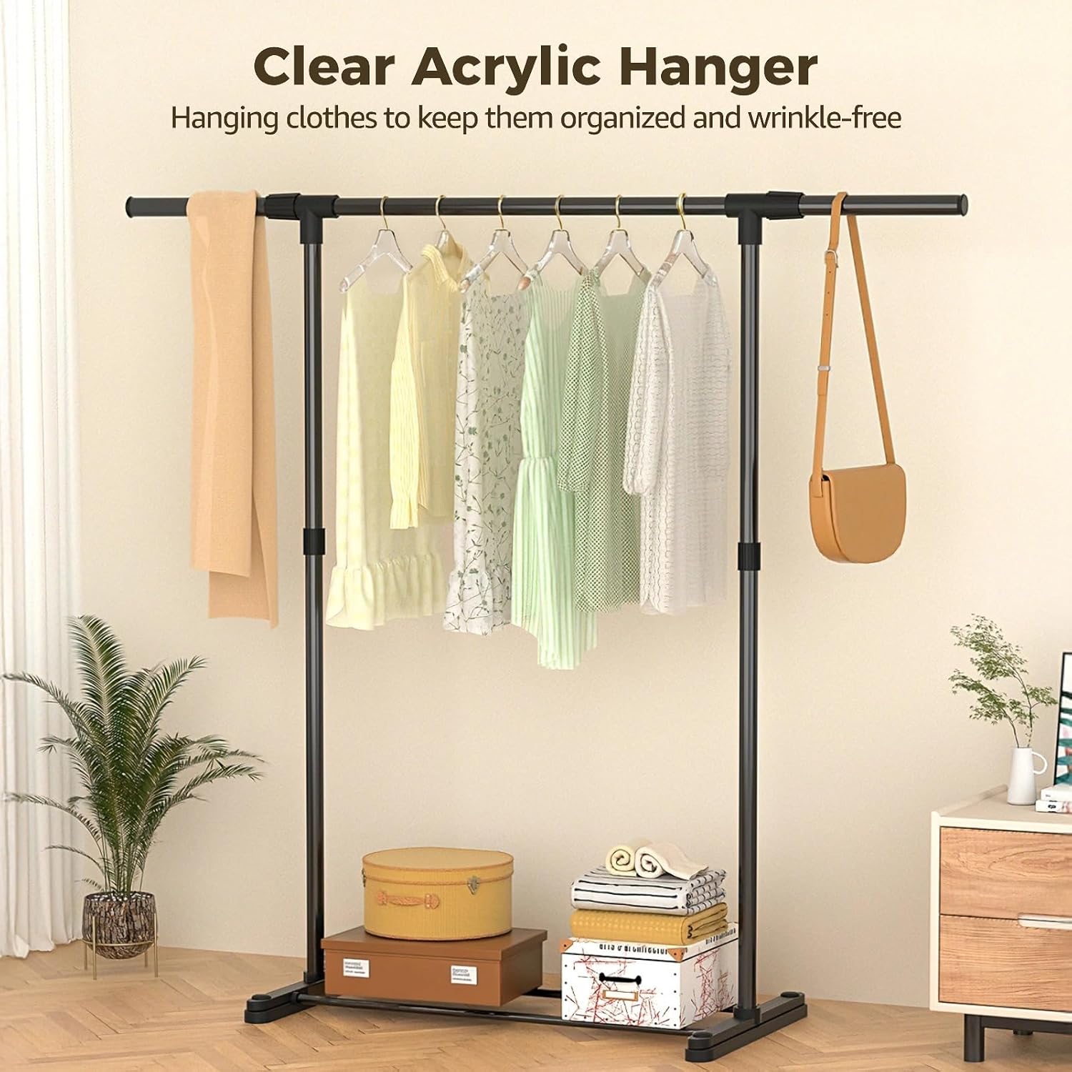 10 Pcs Acrylic Hangers with Gold Hook, 15.6 in Clear Lightweight Non-Slip Shatterproof Design, Excellent for Wedding Dresses, Clothes & Outfits