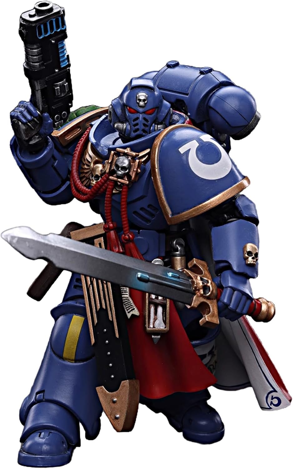 JOYTOY Warhammer 40K 1/18 Action Figures Ultramarines Primaris Captain with Power Sword and Plasma Pistol Collectible Model