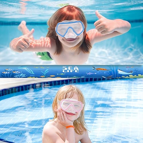 Miniatura 7 de Gafas de natación para niños con cubierta nasal para niños de 6 a 14 años, gafas de natación para niños, máscara de buceo, gafas de buceo antivaho