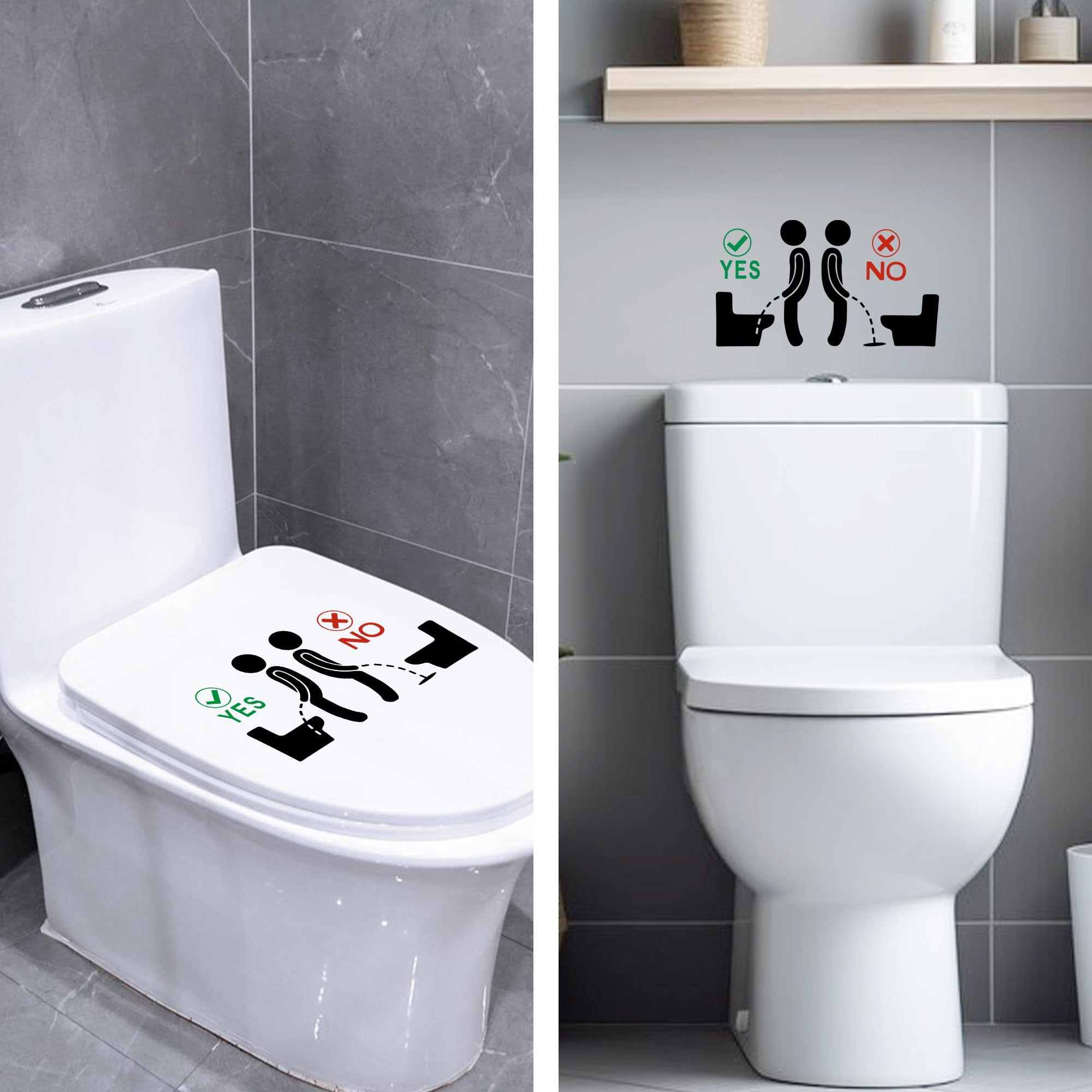 Gallery Detail: Fssqii 2 Pair Do Not Pee Outside The Toilet Aim