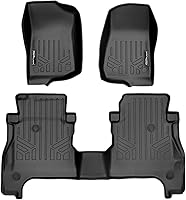 Vista 1 de MAXLINER - Juego de alfombrillas negras para todo tipo de clima, ajuste personalizado, de 2 filas, compatible con Jeep Gladiator 2020-2021