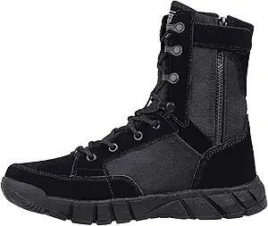 FREE SOLDIER Mens Tactical Boots 8 Inches Lightweight Combat Boots Durable Suede Leather Military Work Boots Desert Boots
