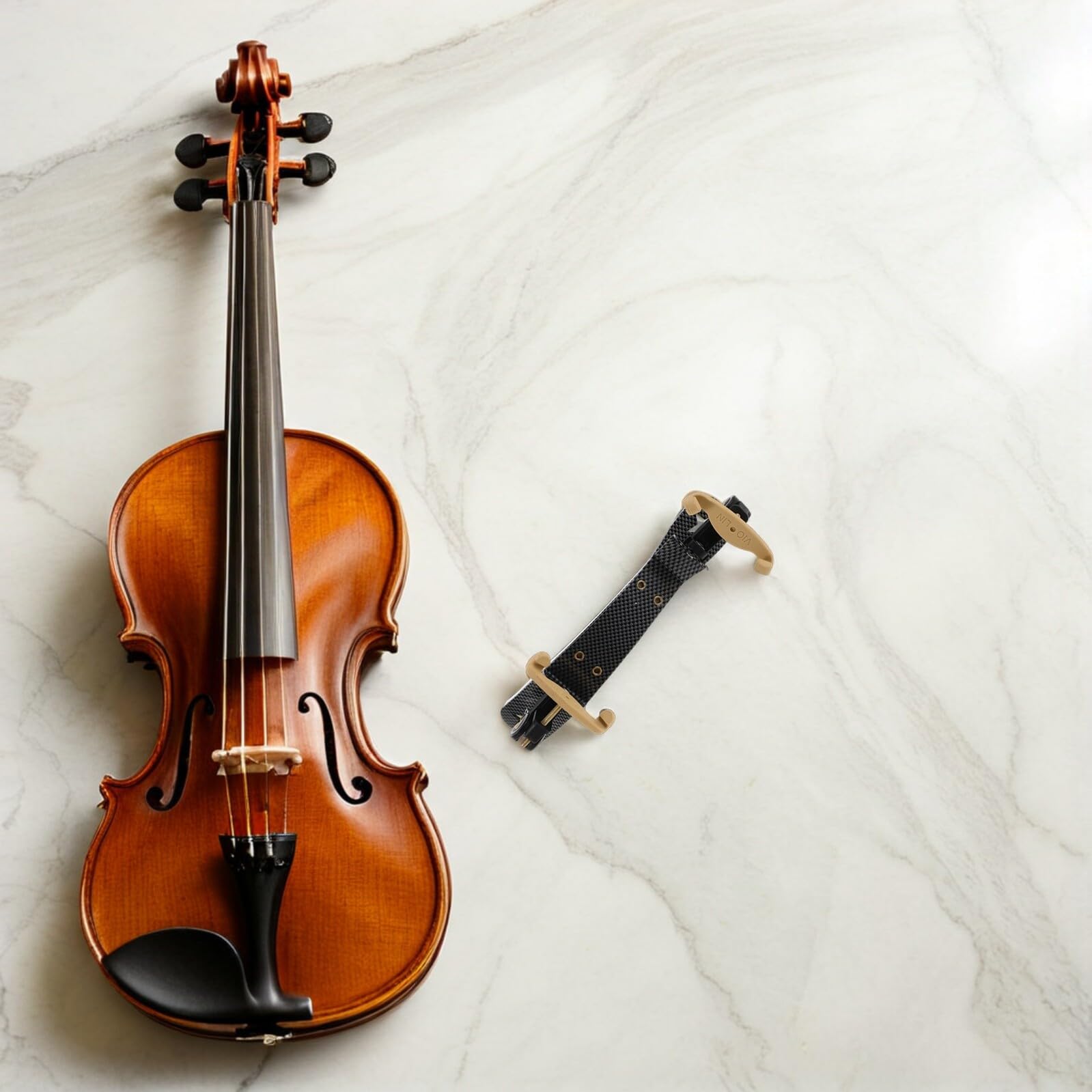 Reposapiés para Violín de Aleación de Aluminio Ajustable Almohadilla de Espuma Suave y Patas de Goma Antideslizantes para Práctica y Actuación