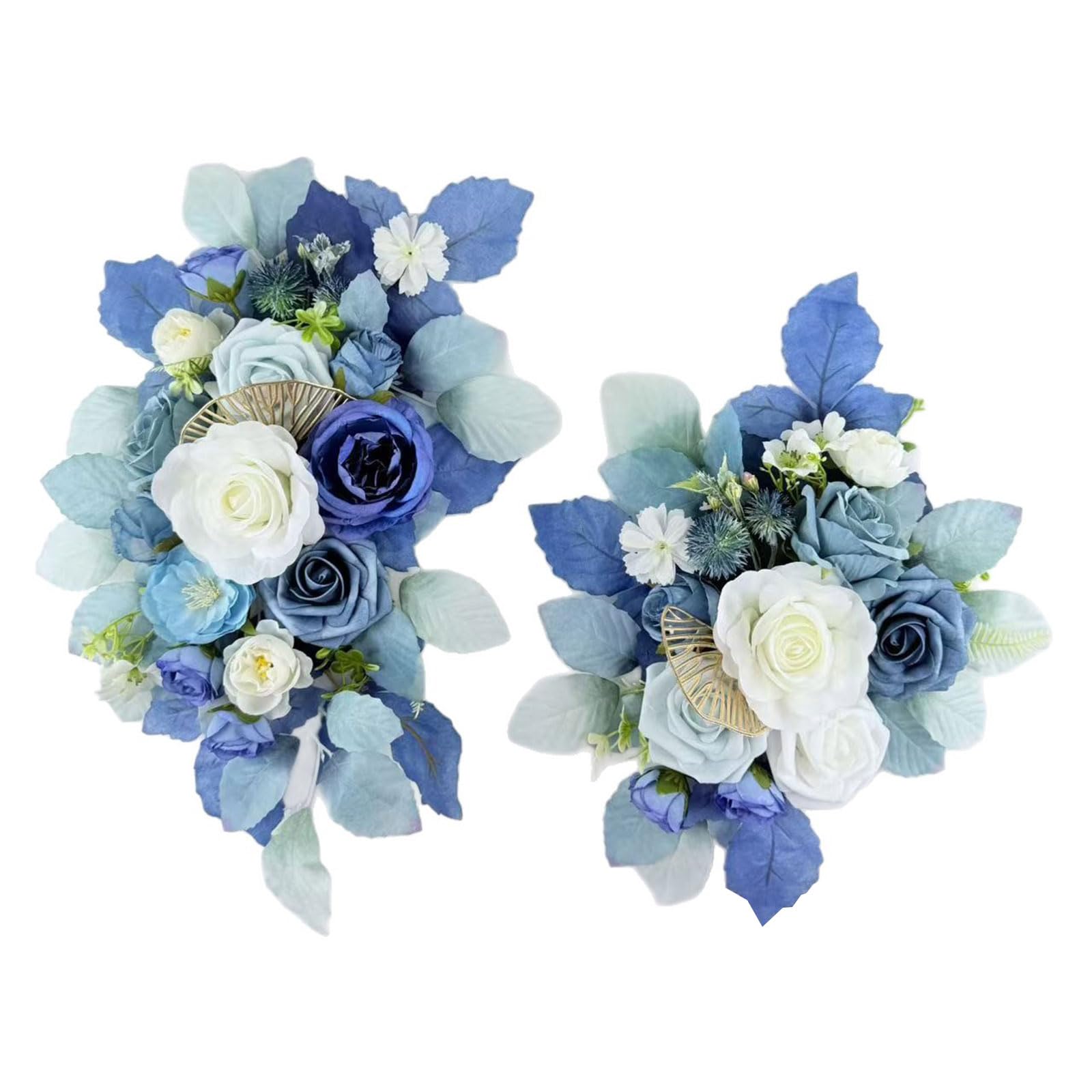 Limtula Simulation Rose Flower Bouquet for Wedding Reception Chair Back Welcome Sign Decoration Table Flower Arrangement Fraudulent Roses for Decoration