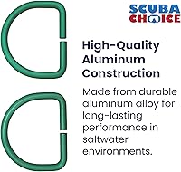 Vista 4 de Scuba ChoiceScuba Choice Aluminum BCD D-Ring Set Verde