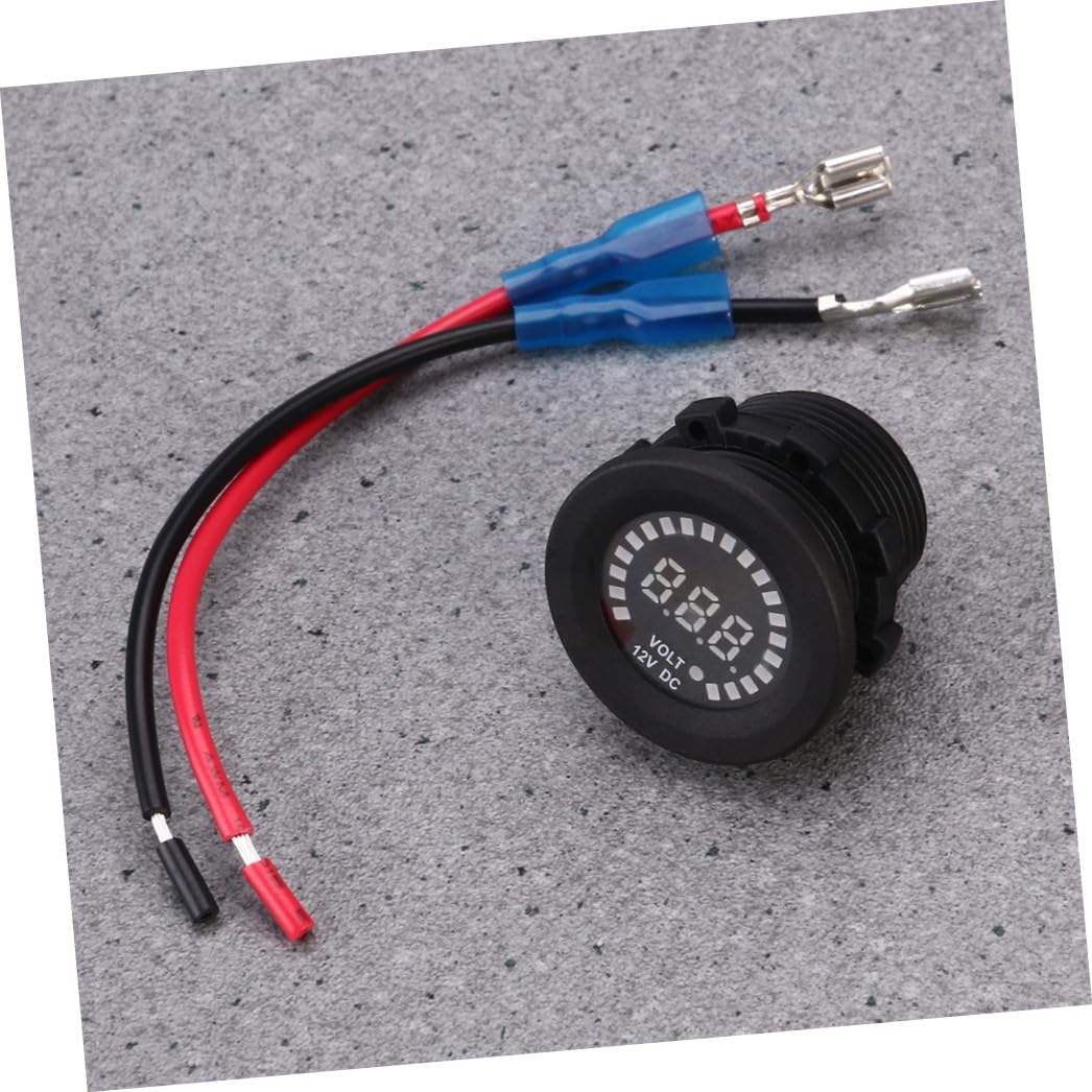 ULTECHNOVO 12V Waterproof Digital Voltmeter LED Display for Car and Motorcycle Mini Gauge DC Voltage Monitor Color Screen