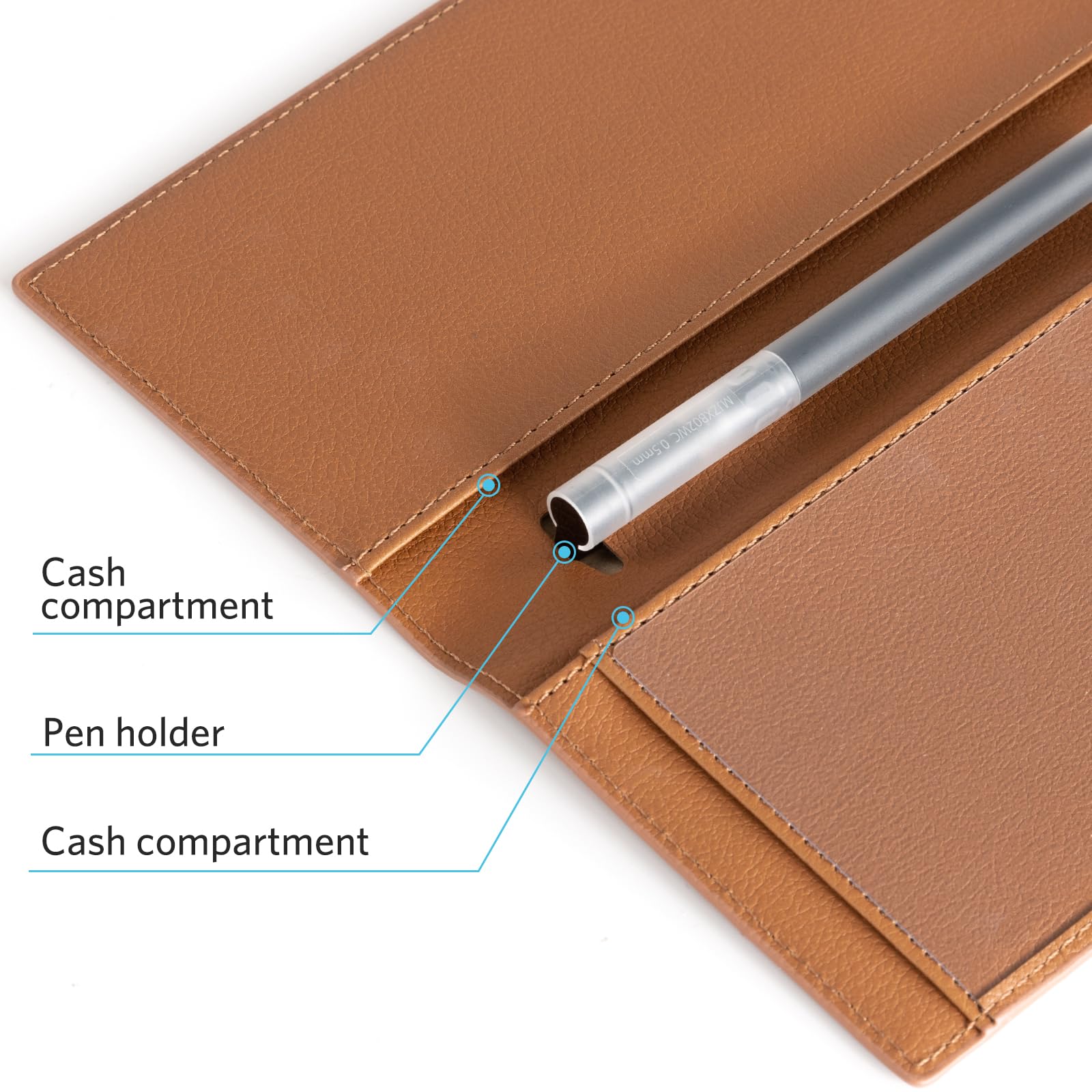 Snapklik.com : CoBak Premium Leather Checkbook Cover - RFID Blocking