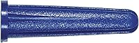 Hillman 370336 Blue Conical Plastic Anchors 6-8 x 3/4-Inch 100-Pack - Rust-Resistant for Drywall, Concrete, Brick