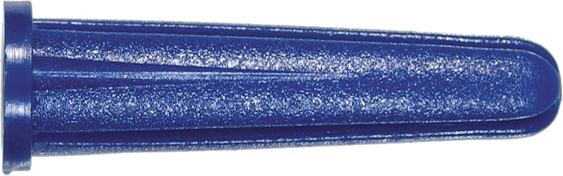 The Hillman Group 370336 Blue Conical Plastic Anchor, 6-8 X 3/4-Inch, 100-Pack