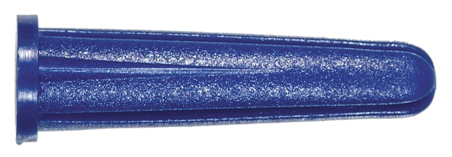 370336 Blue Conical Plastic Anchor, 6-8 X 3/4-Inch, 100-Pack
