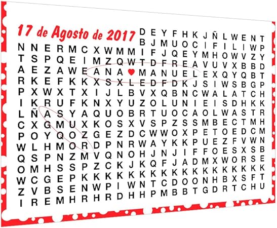 Photocall Sopa De Letras Personalizado Decoracion De Boda Material Lona Con Velcro Para Facil Colocacion 230x230cm Amazon Es Hogar