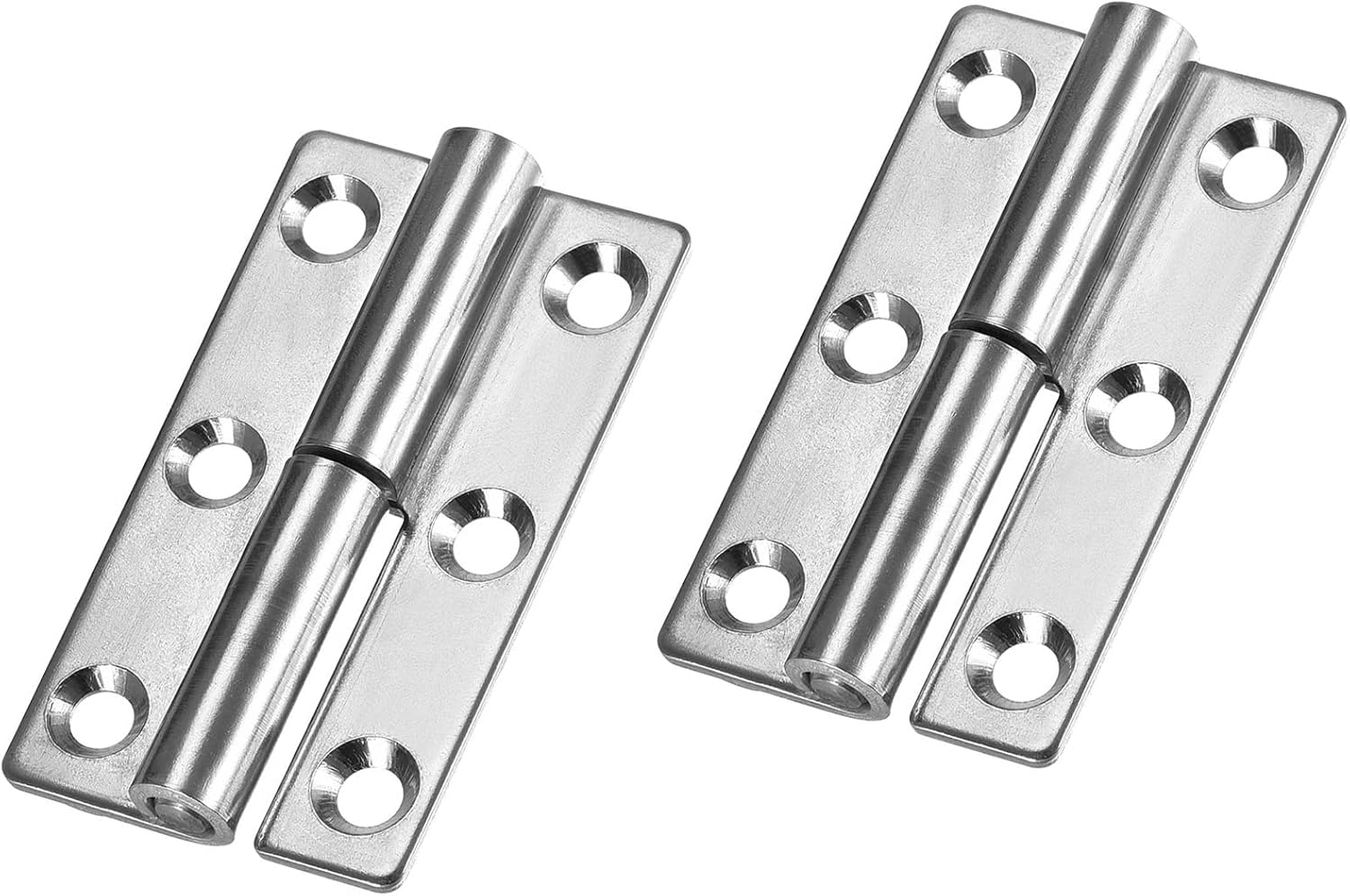 uxcell Lift Off Hinge, Left Handedness Mini Stainless Steel Hinge Detachable Slip Joint Small Flag Hinges 64mm Long 37mm Open Width 2pcs