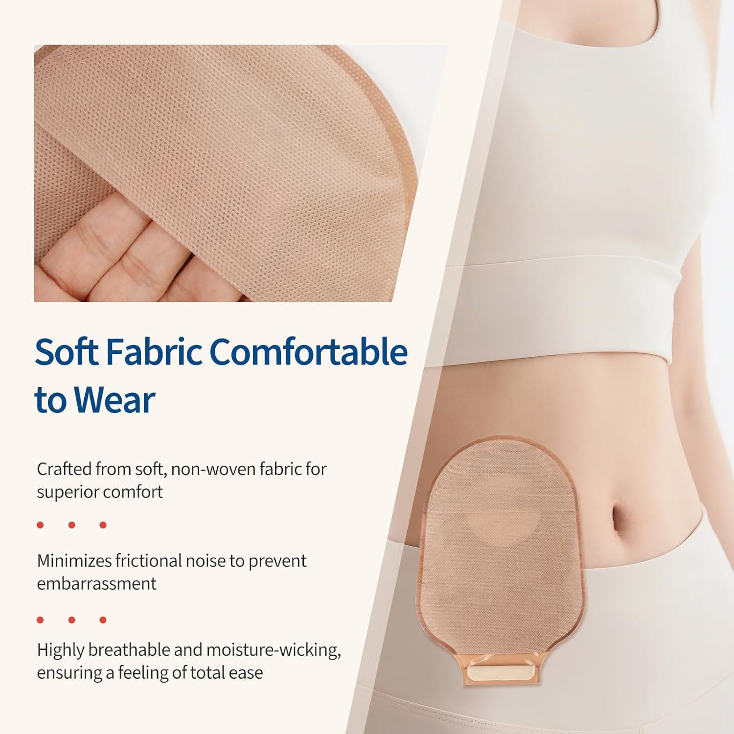 DERAYMI 50 Pack Colostomy Bags Ostomy Supplies | Ostomy Bags One-piece Drainable Pouches for Ileostomy & Colostomy Care | Dual-Adhesive System & EVOH Odor-Lock 60mm Max