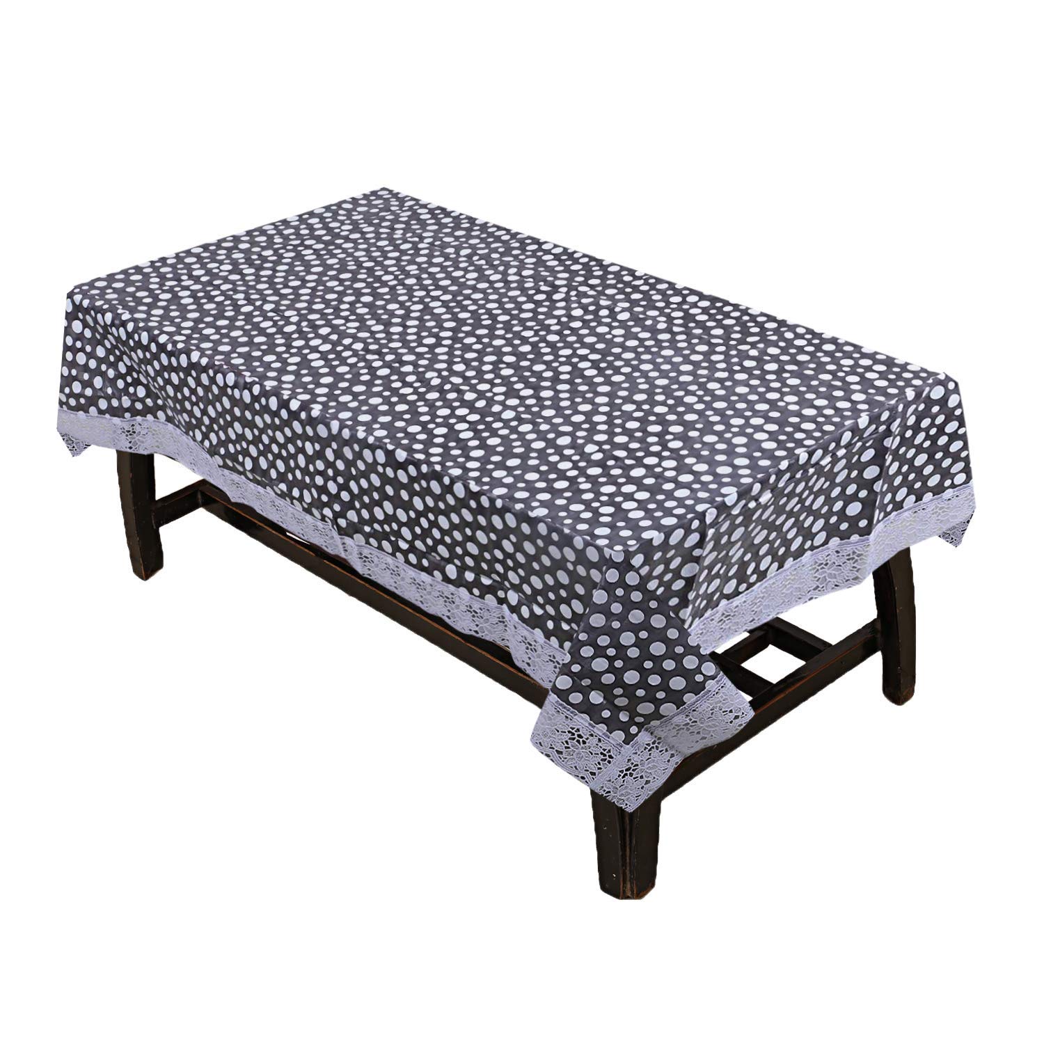 Kuber Industries Polka Dots Print Table Cloth 4 Seater|Waterproof Center Table Cover|Table Protector for Indoor & Outdoor 60x40 (Grey) (B0CFF2LHSG) Amazon Price History, Amazon Price Tracker