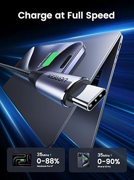 UGREEN USB C to USB C Cable 240W USB 3.1 Gen 2 10Gbps 4K@60Hz Display, 1M