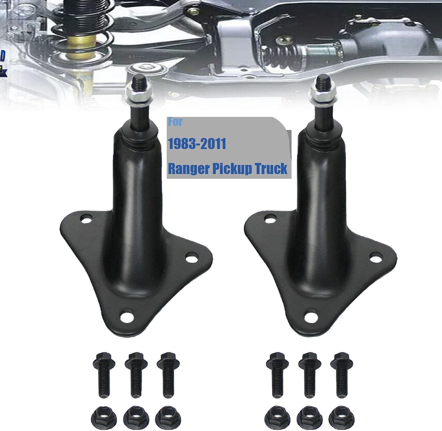2PCS Upper Rear Shock Mount Bracket Kit 924-408 Pair Set of 2 Compatible with 1983-2011 Ford Ranger Pickup Truck for Mazda Models