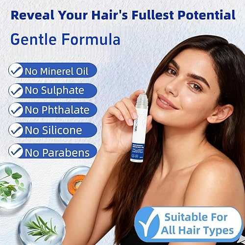 Miniatura 2 de Suero prémium para el crecimiento del cabello Roll-On con aceite de palma enana, romero y batana Bloqueador DHT con biotina Apoya el cabello