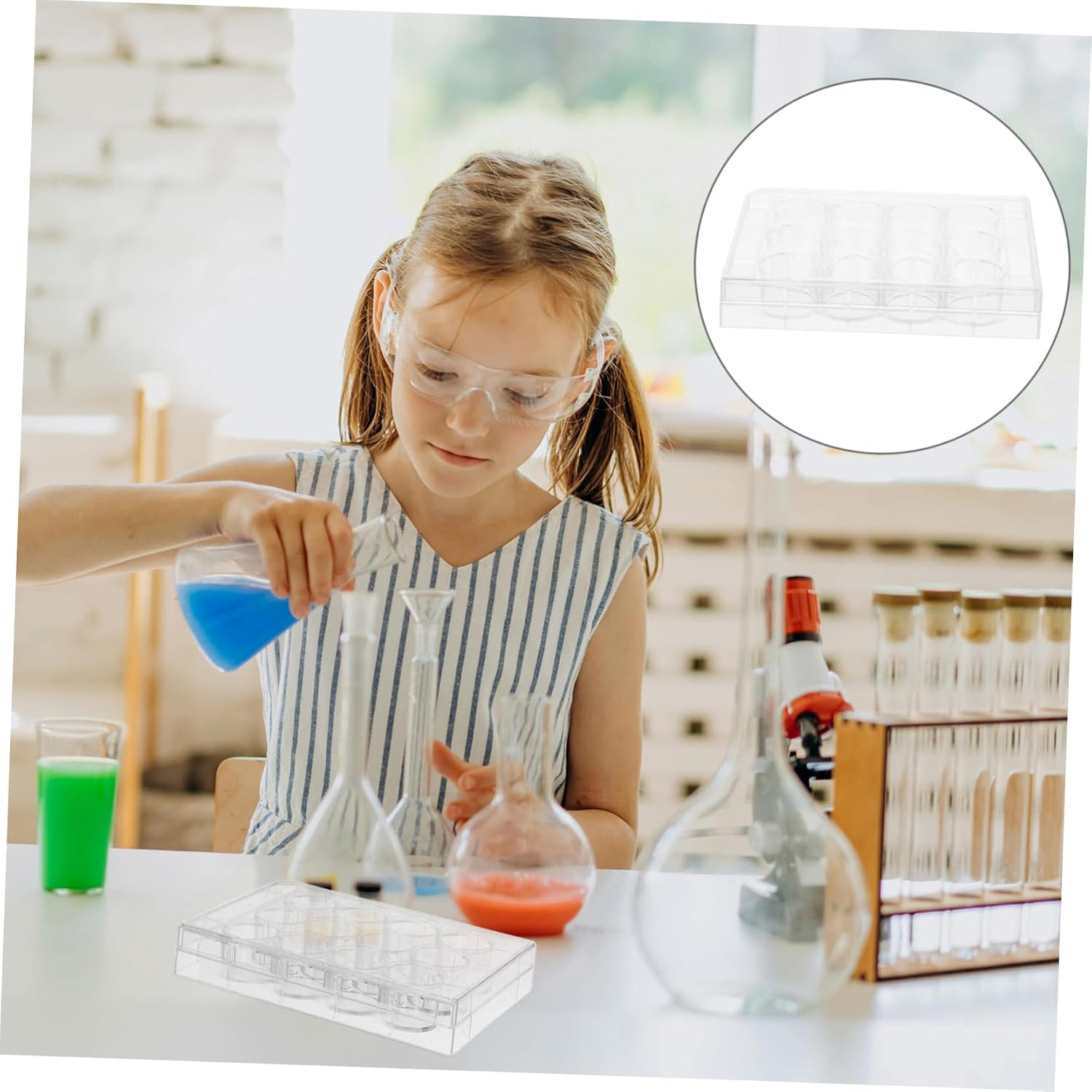 Luxshiny Tissue Culture Plate Laboratory Cell Culture Dish for Cell Growth Observation Tissue Culture Tray Easy to Use for Research Applications