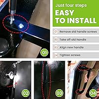 Vista 4 de AMI PARTS 5304506471 Juego de manijas para puerta de frigorífico (Negro) Reemplaza 242059503 242059506 5304486361 5304504509 5304504510 5304510039