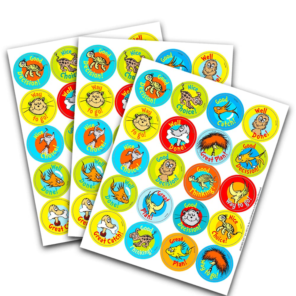 Eureka Sticker Books Dr. Seuss 486 Stickers Per Book Pack Of 3 Books -  Office Depot