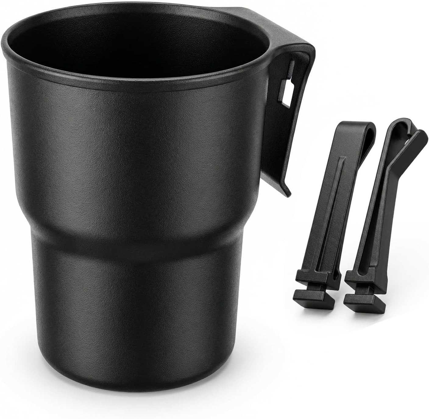 Hanging Car Cup Holder and Air Vent Organizer, with 2 Hooks, Black