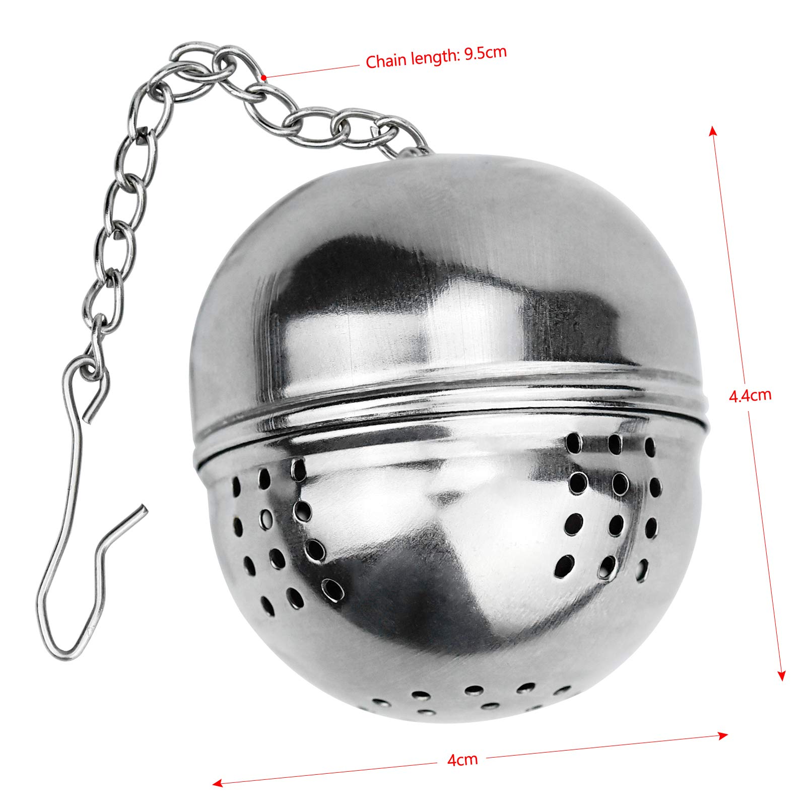 WeddHuis Lot De 2 Infuseurs à Thé Boule Acier Inox 304 Avec Poignées – Filtre Thé En Vrac, Café, Épices, Maille Fine Anti-Brûlure