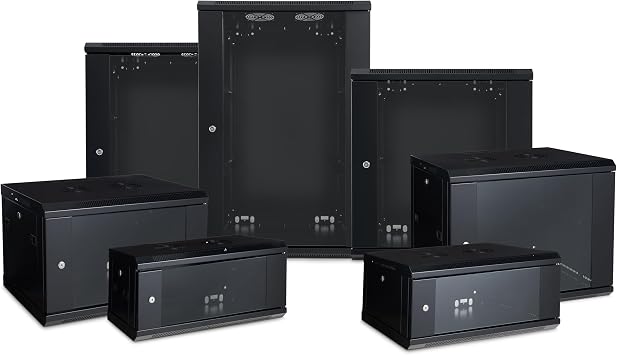 Platinum Enclosures 4u 300mm Deep Wall Mounted Data Cabinet 19 Inch Storage Rack for Home Office, Removeable Sides & Back panel, Lockable Door and Sides