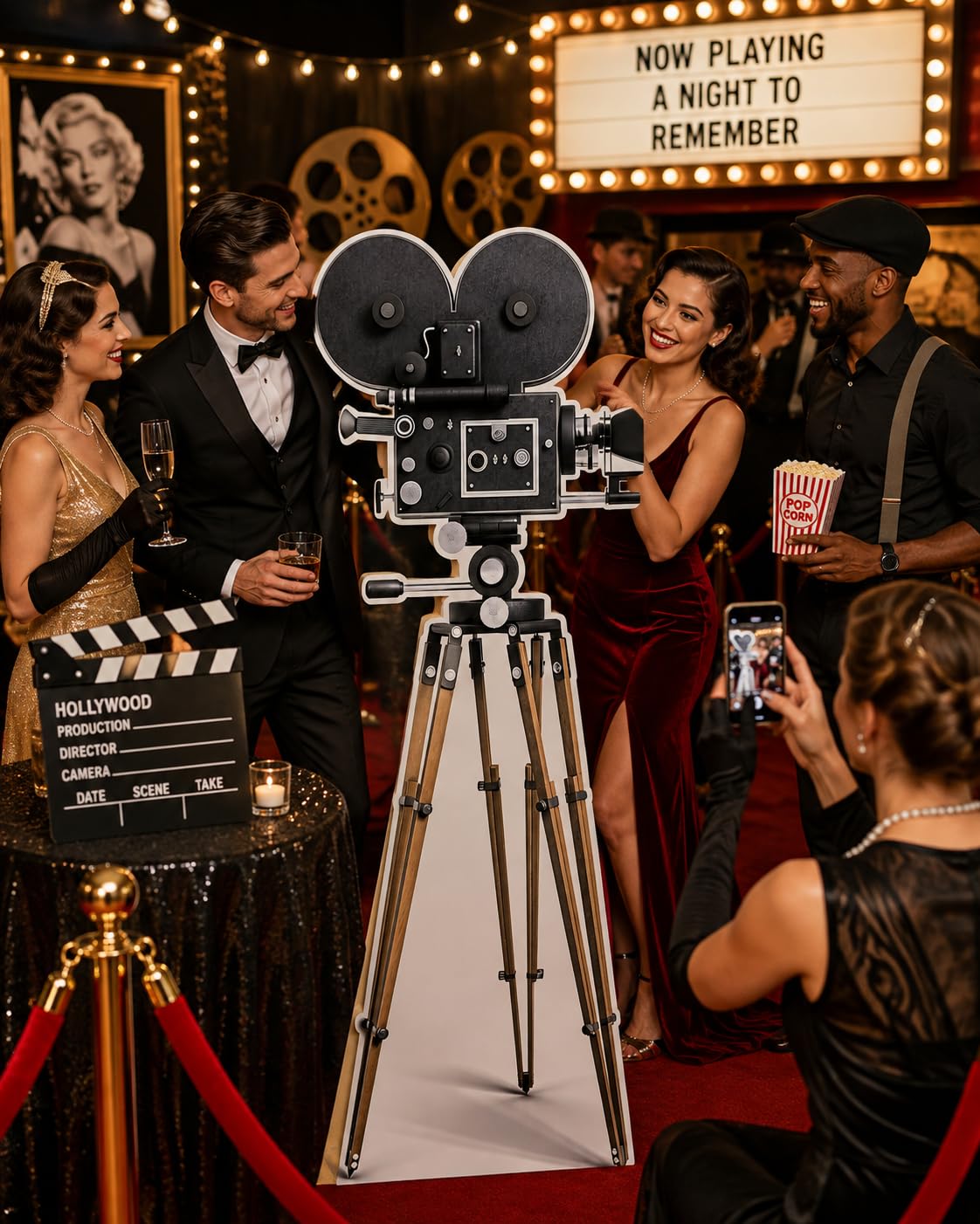 HOLLYWOOD PRODUCTION DIRECTOR CAMERA 置物 Amazon.com: SP12147 Old Fashioned Hollywood Movie Camera Movie Set