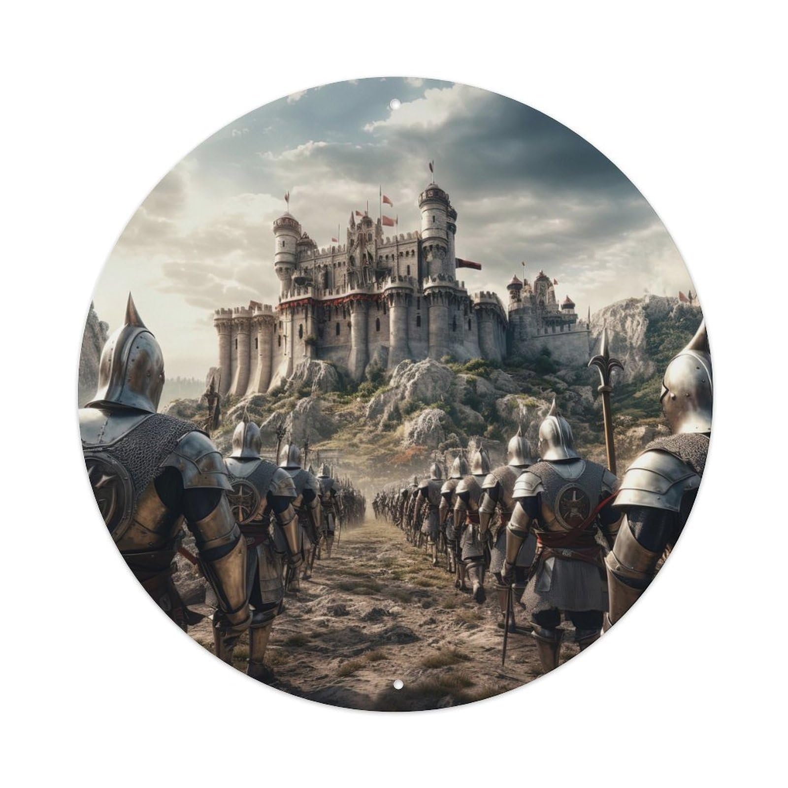 War Medieval Knights Metal Tin Sign
