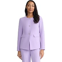 Kasper Women's Kasper Women's Three-Button Crepe Peplum Blazer