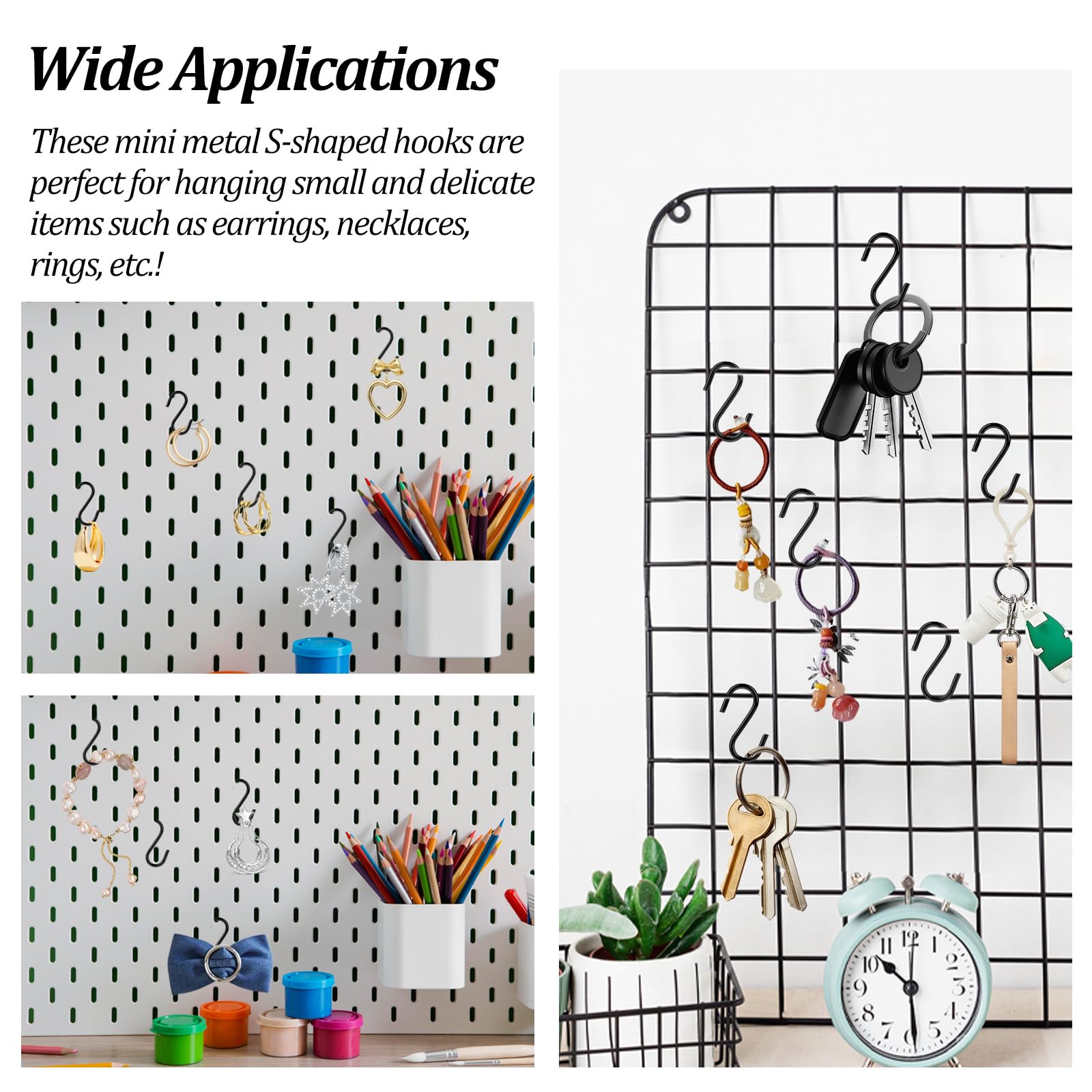 100 Pezzi Mini Ganci A S In Metallo - Per Artigianato, Gioielli, Portachiavi - Foto 2