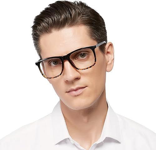 MARE AZZURO Gafas de lectura cuadradas de gran tamaño para hombres lectores grandes 1.0, 1.25, 1.5, 1.75, 2.0, 2.25, 2.5, 2.75, 3.0, 3.5, 4.0, 5.0,