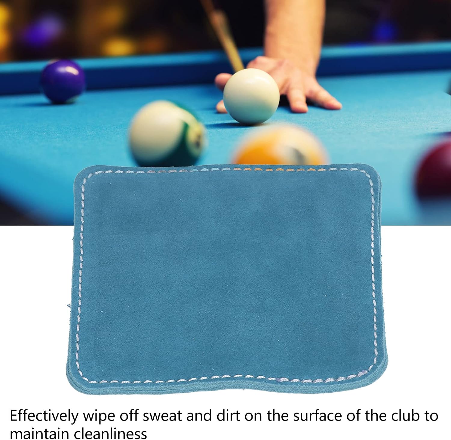 Keenso Billiard Cue Cloth Pool Cue Cleaner Polisher Billiard Pool Cue Burnisher Cleaning Snooker Pole Cleaner Polisher
