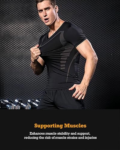 Miniatura 6 de BOOMCOOL 5 piezas de ropa de gimnasio para hombres, conjuntos de entrenamiento