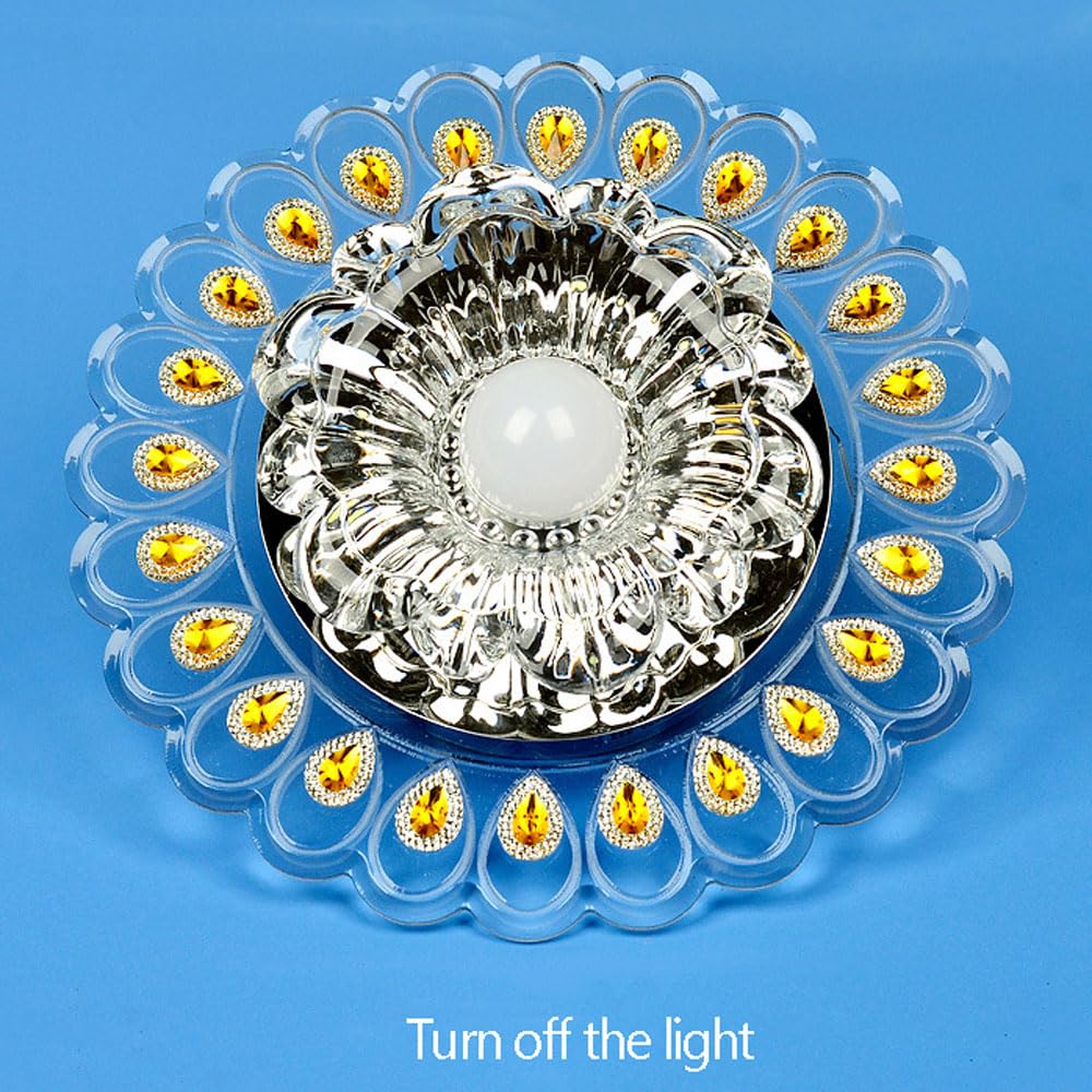 Paquete de 7 focos LED empotrables de Cristal Regulables para Techo, Ideales para Sala de Estar, Pasillo e iluminación Interior del hogar. Foco LED empotrable Moderno de 5 W c,
