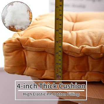 Custom Tufted Bench Cushion, 4 inch Thickness,Ultra Soft Velvet Bench Cushion for Indoor Furniture,Free Custom Shapes for Windows Seat Cushion Indoor,Cozy Bench Decorative Pillows