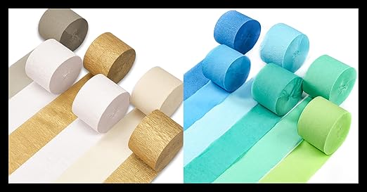 Product image for PartyWoo Crepe Paper Streamers 6 Rolls 492ft - 1