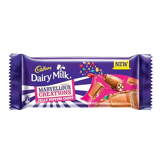 Cadbury Dairy Milk Jelly Popping Candy Chocolate Bar, 75g (Pack of 5) Amazon.in Grocery