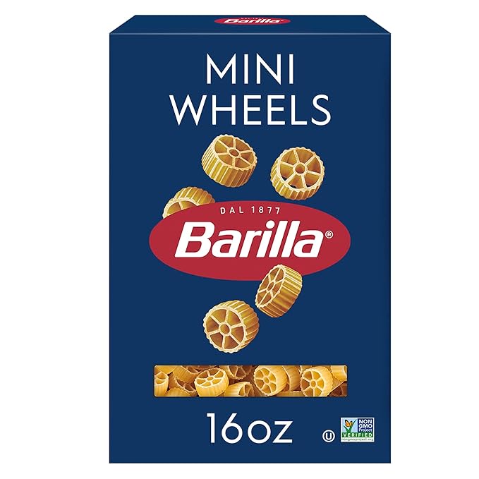 Barilla Racing Wheels Pasta, 16 oz. Box, Racing Edition Non-GMO Pasta, Made with Durum Wheat Semolina, Kosher Certified