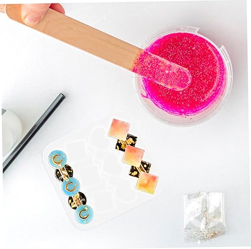 Miniatura 4 de EXCEART 2pcs Hairpin Silicone Mold Resin Silicone Molds Barrette Resin Molds Hairpin Handicraft Maker Resin Tray Mold Crystal Hair Clips Stencils