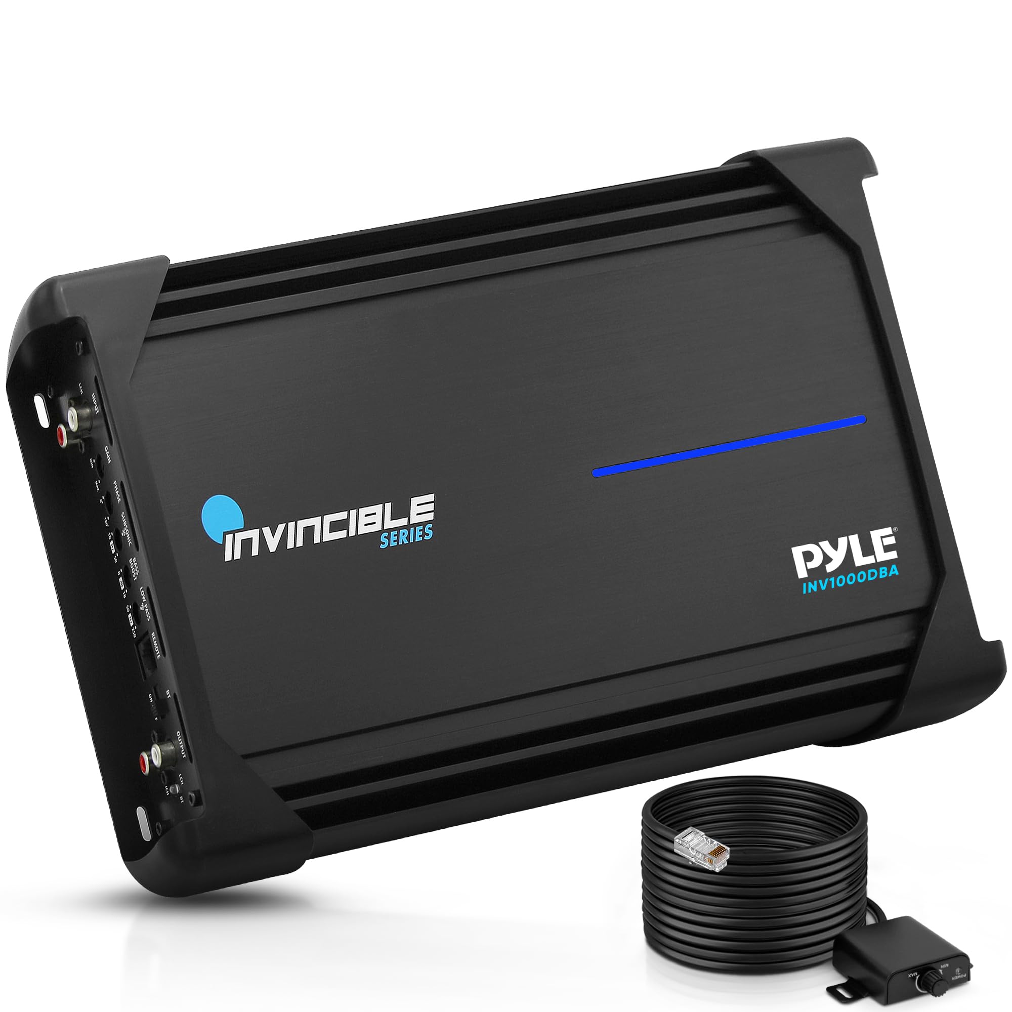 Pyle 14” Class D Mosfet Amplifier - Invincible Series Monoblock Amp, 1 Channel 2000 Watts Max, Mosfet PWM Power Supply, High-Current Dual Discrete