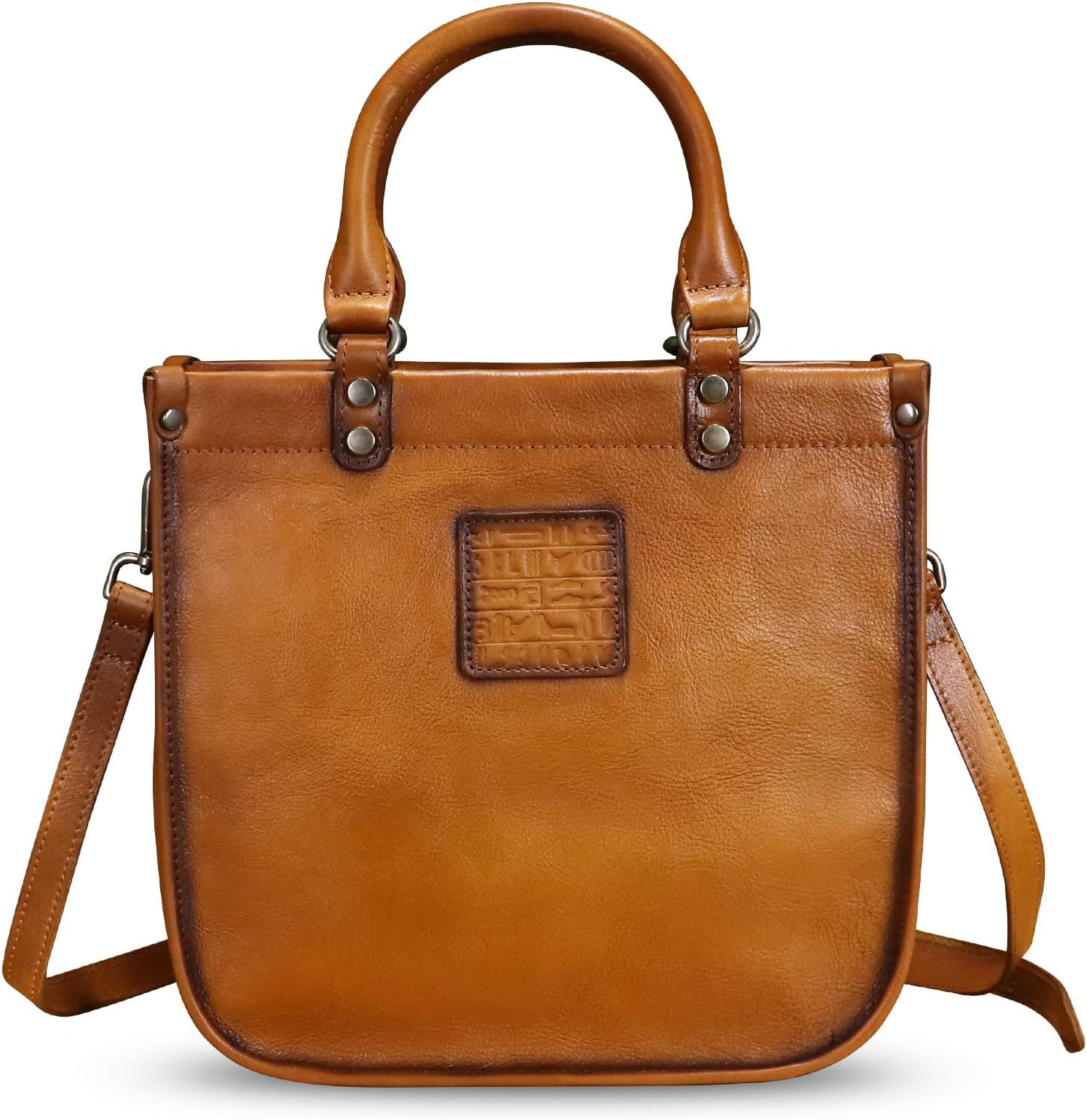 Genuine Leather Handbags for Women Vintage Real Leather Fashion Tote Bag Shoulder Bag Crossbody Bag Satchel Purse