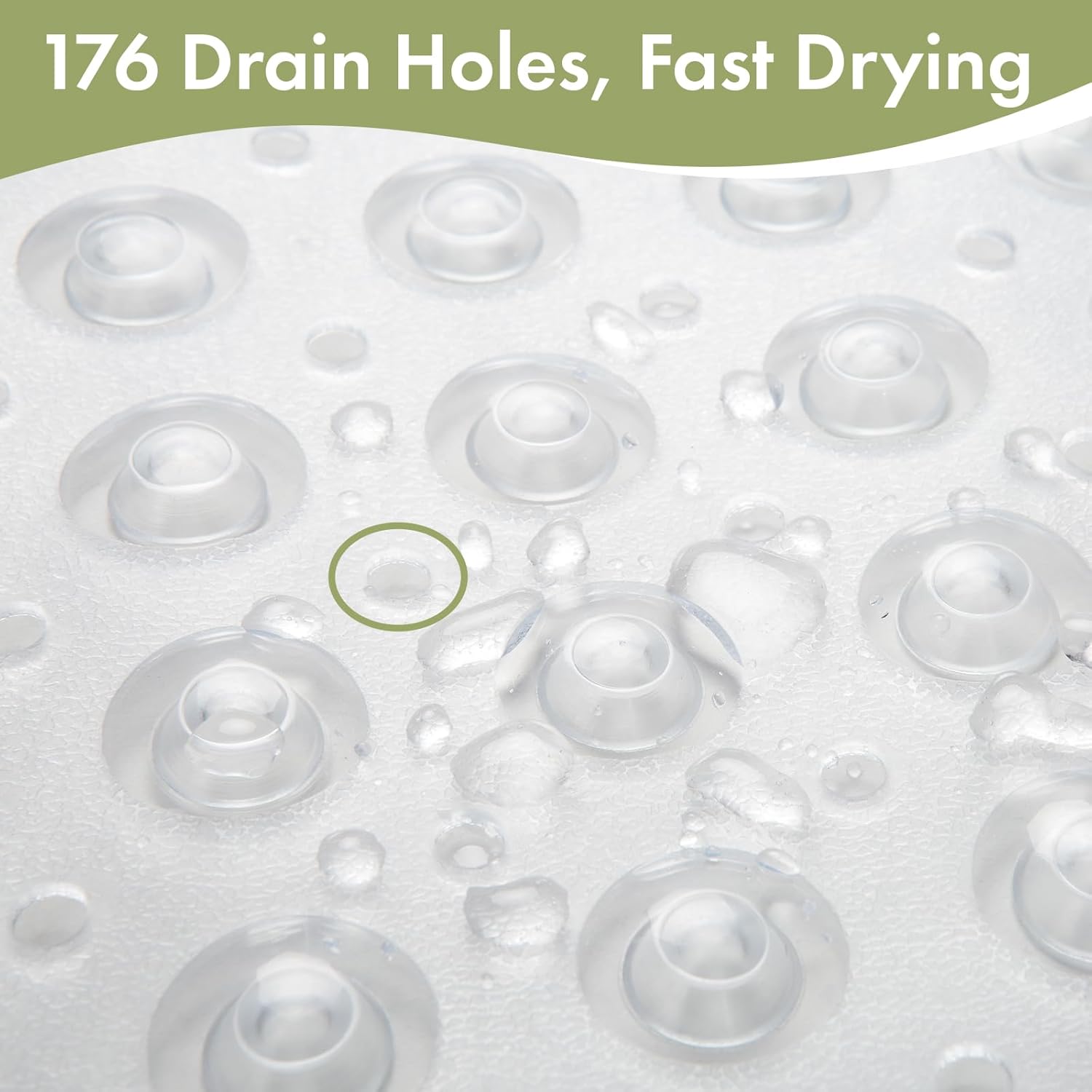 AmazerBath Shower Mat Non Slip 40 x 16 Inches, Shower Stall Mats with Suction Cups and Drain Holes, Non Slip Bath Mat for Tub for Elderly & Kids, Clear - Image 5